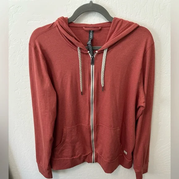 Vuori Rust Zip Up Hoodie with Soft Texture - Picture 1 of 3